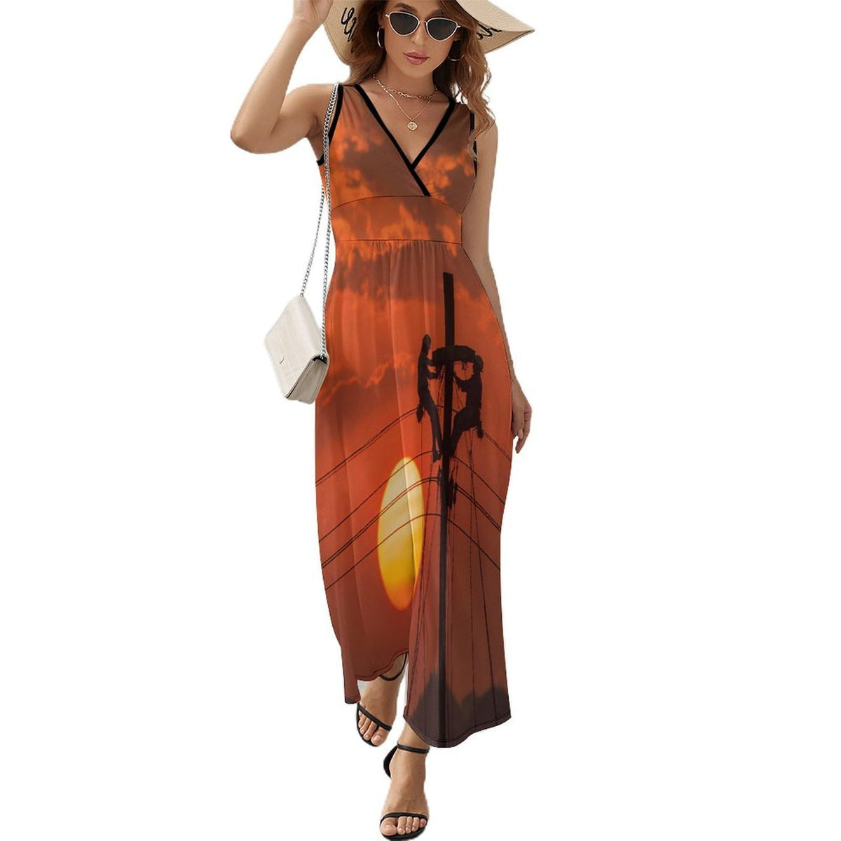 longue sans manches style électricien pour femme